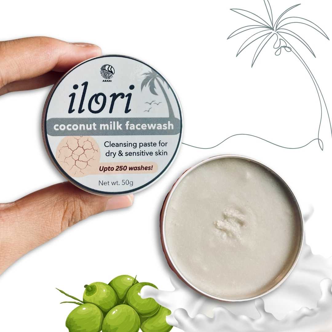 ilori coconut milk facewash for dry skin 50g