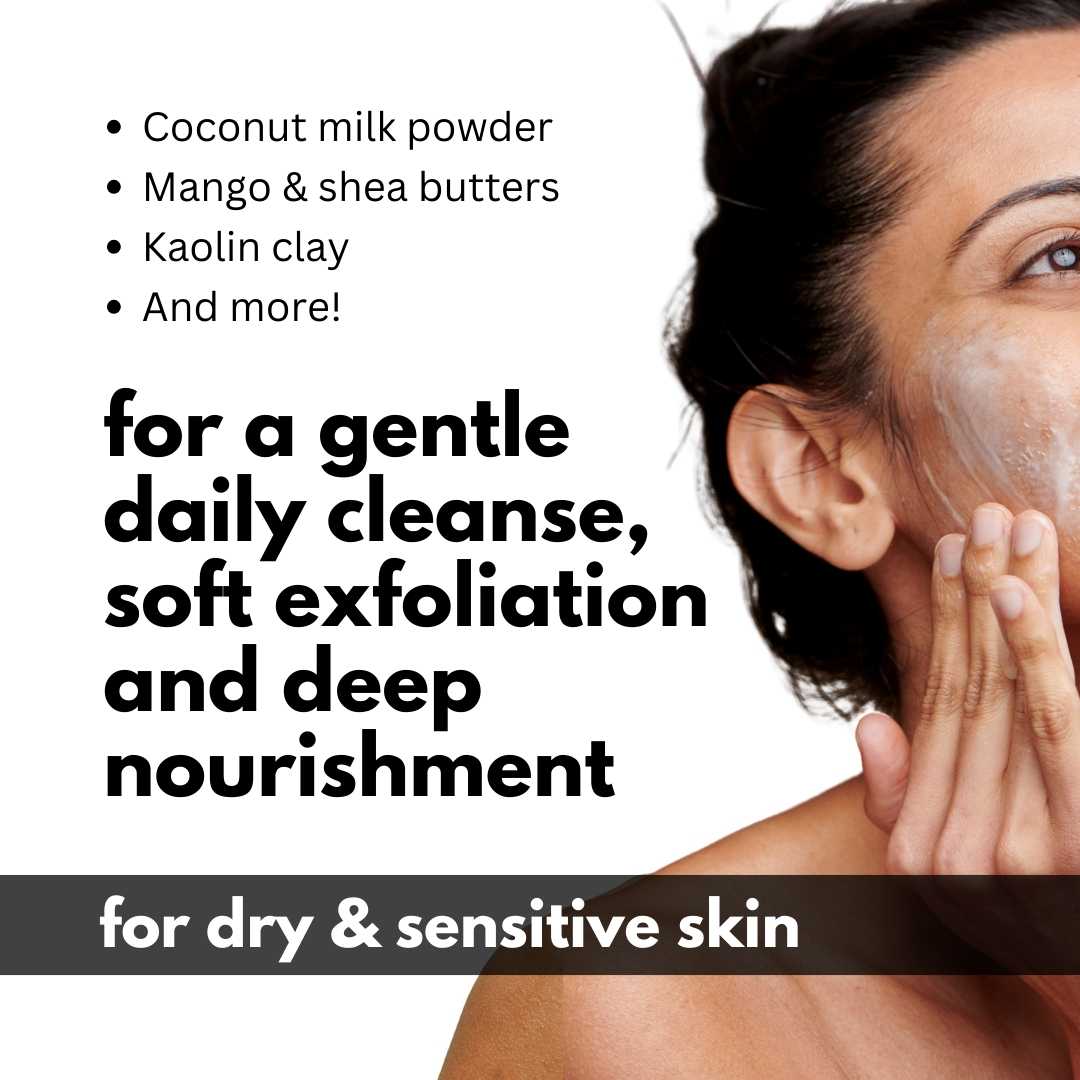 ilori coconut milk facewash for dry skin 50g