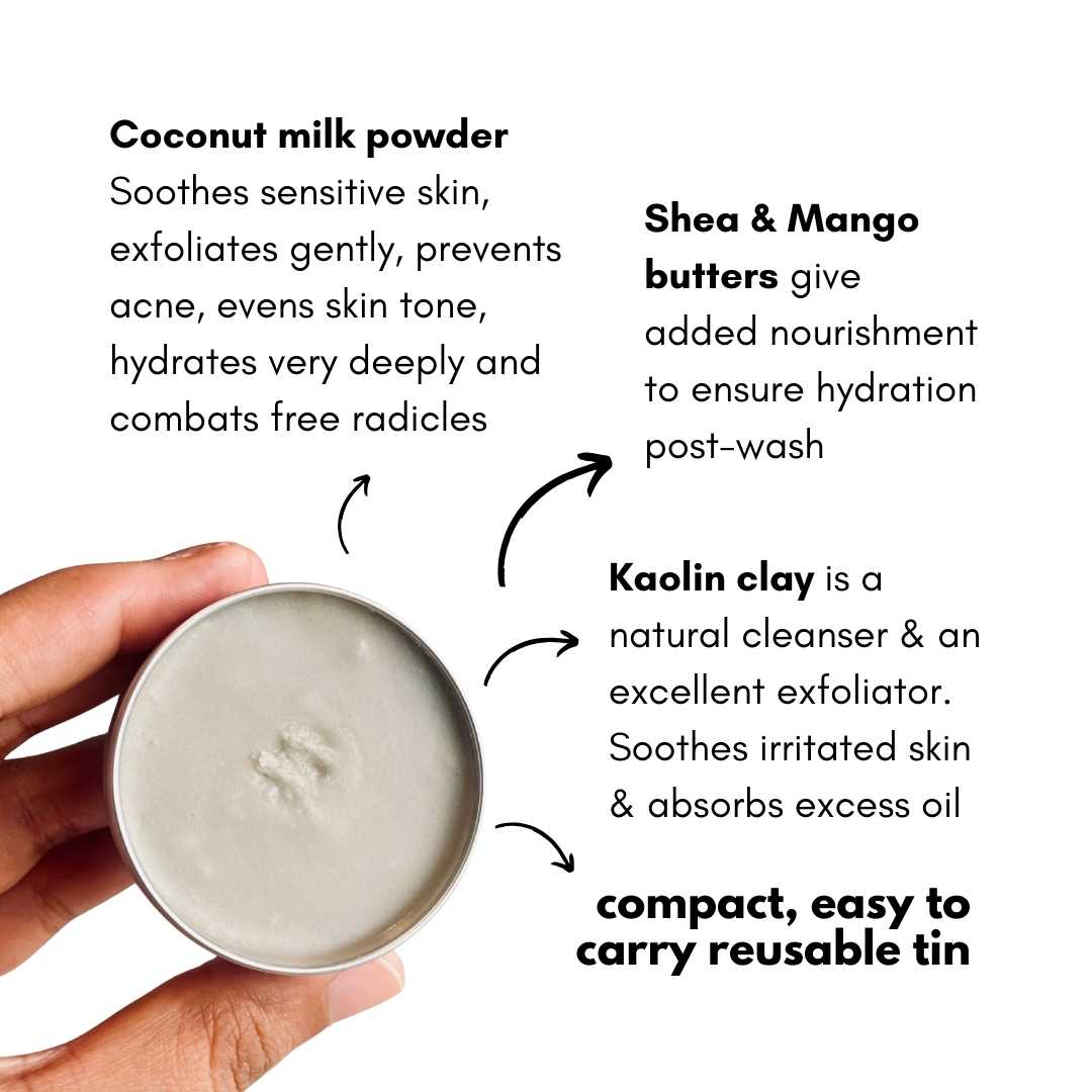 ilori coconut milk facewash for dry skin 50g