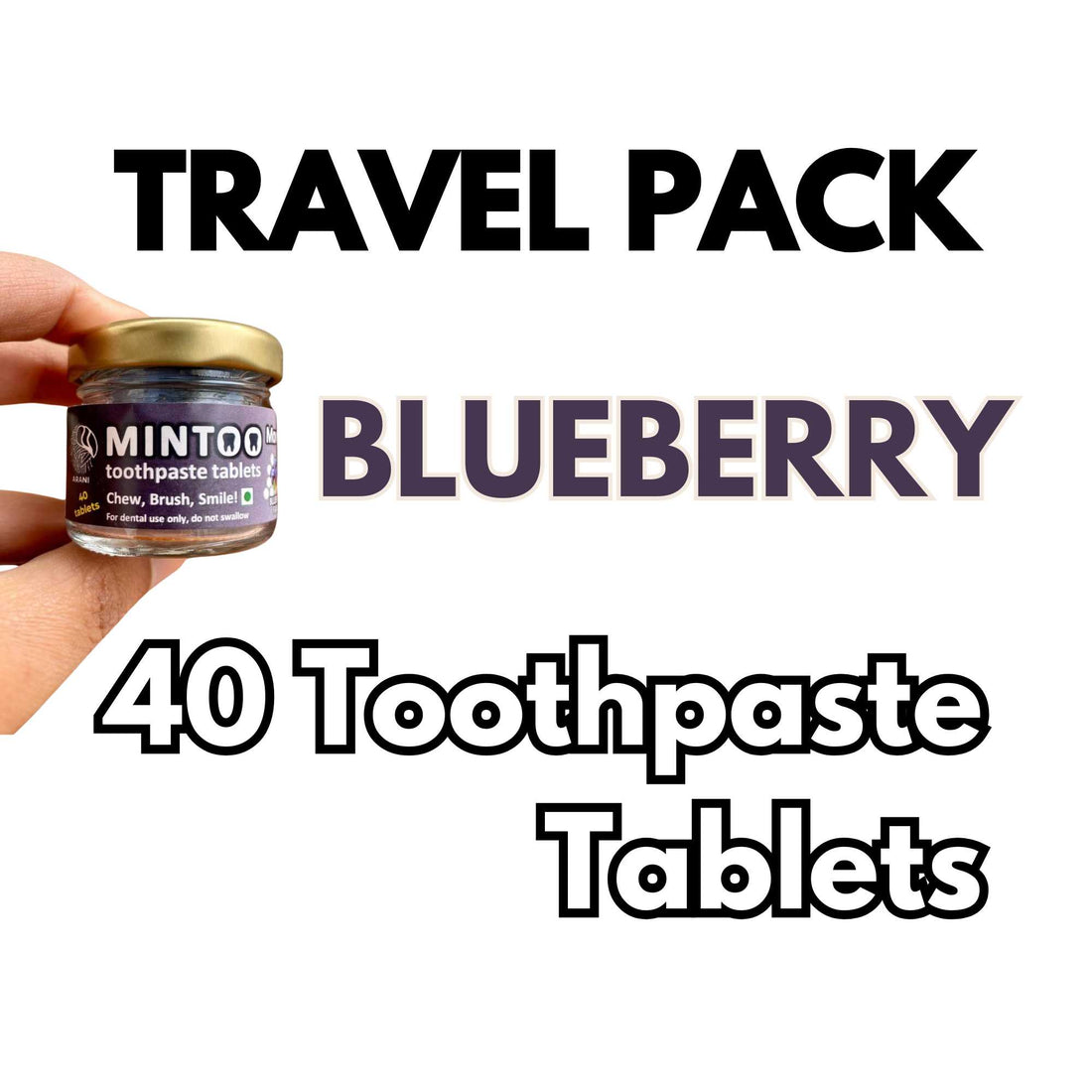 MINTOO Move - BlueBerry (40 Toothpaste Tablets)