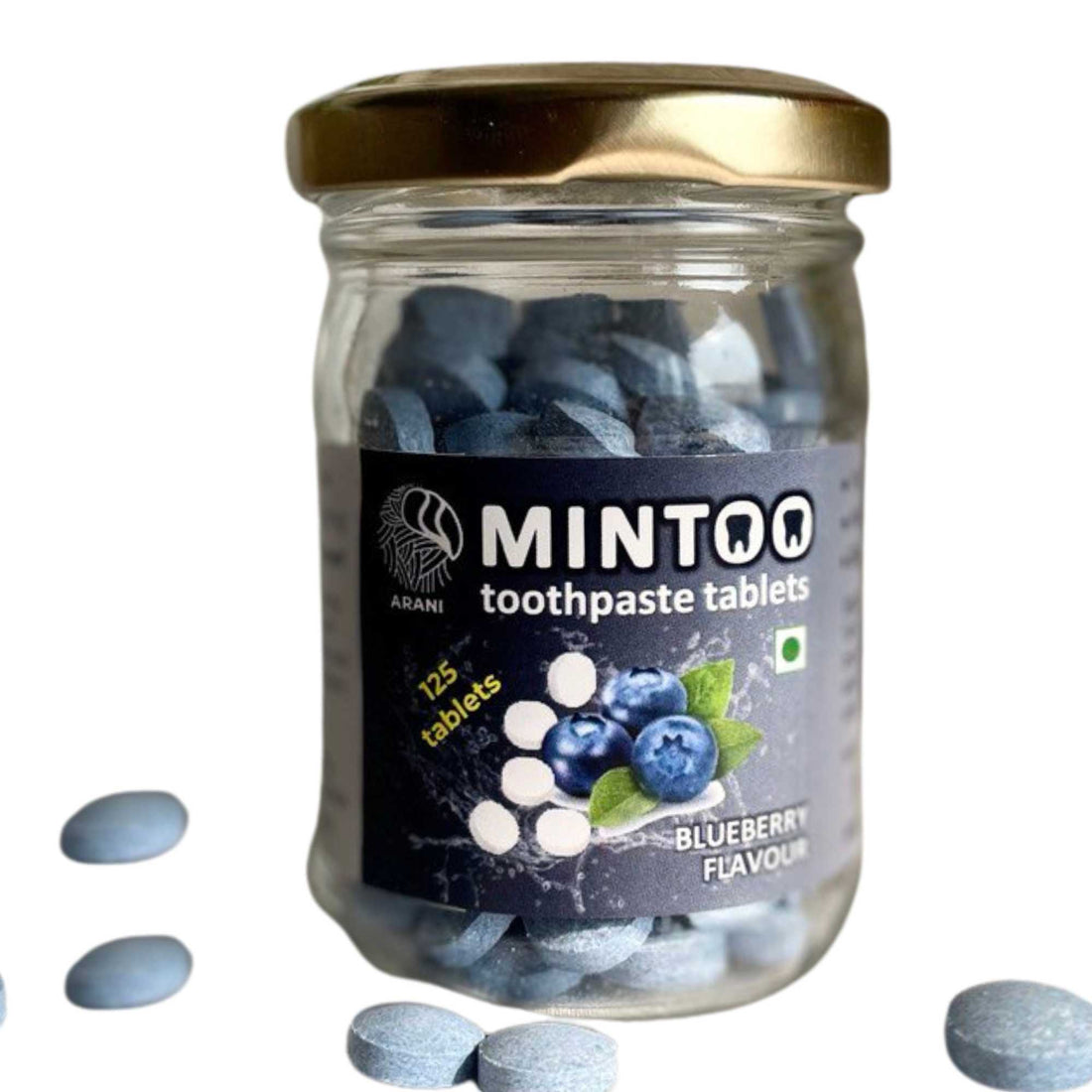 MINTOO BlueBerry (125 Toothpaste Tablets)