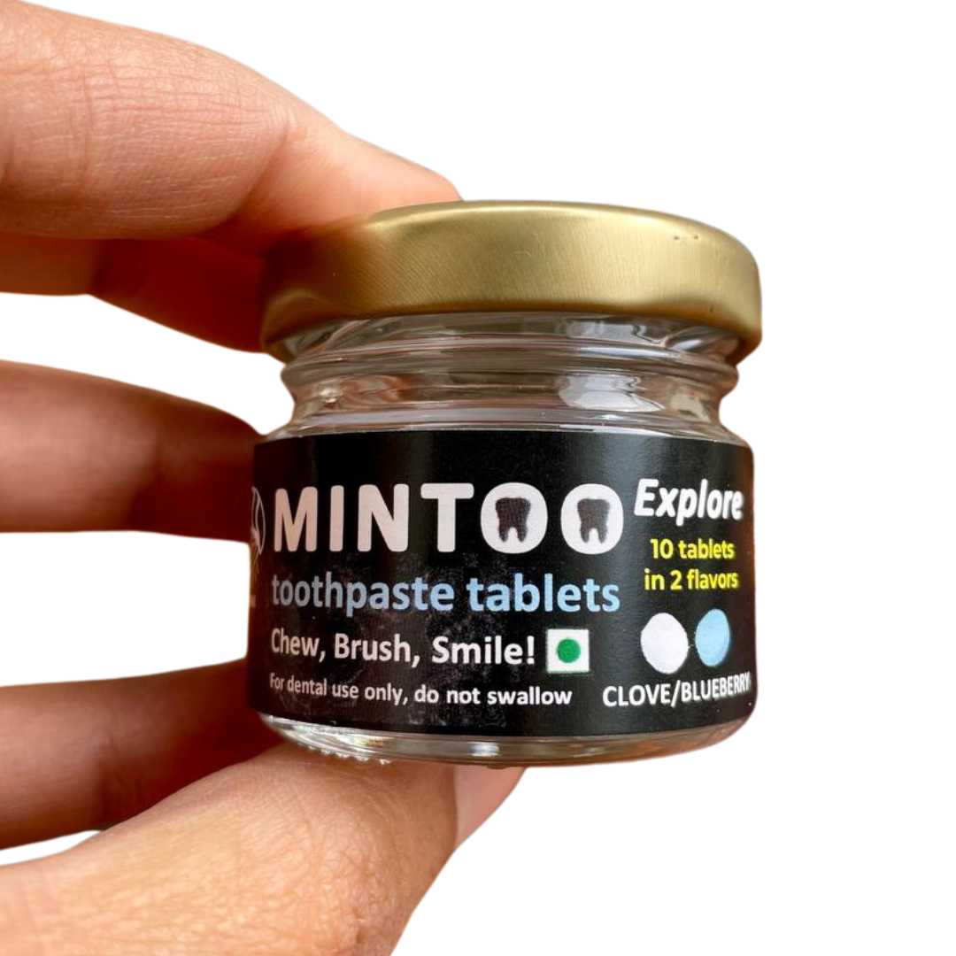 MINTOO Explore (10 Toothpaste Tablets Clove & BlueBerry )