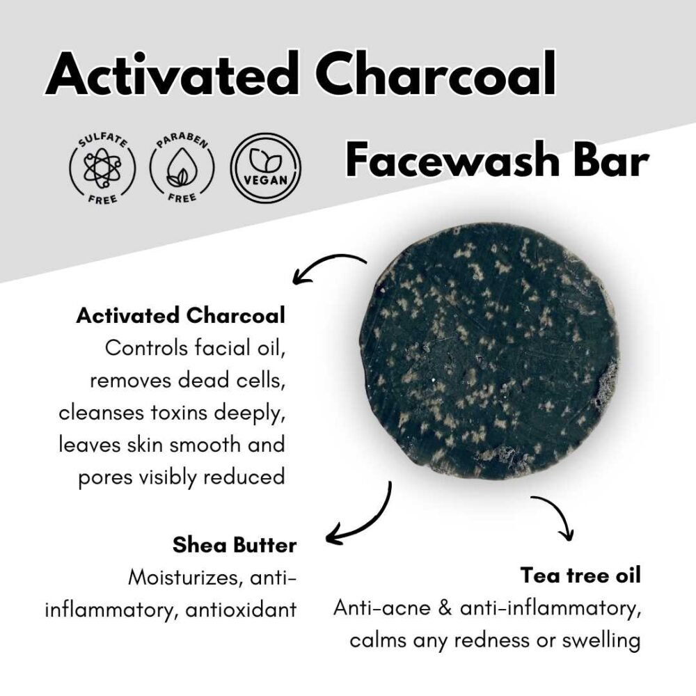 Activated Charcoal Facewash Bar 100g - Image 2